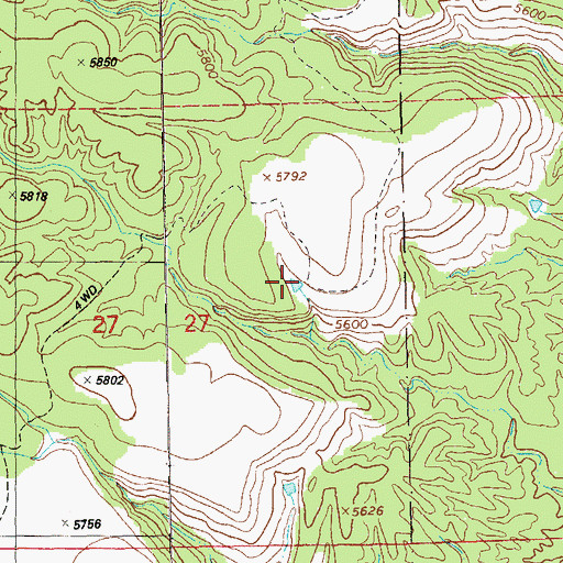 Topographic Map of Lollipop Tank, NM