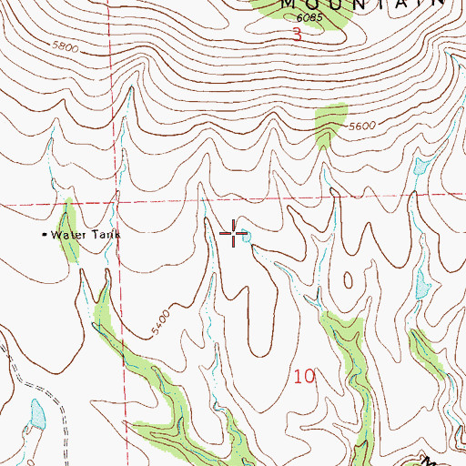Topographic Map of Water Development Tank, NM