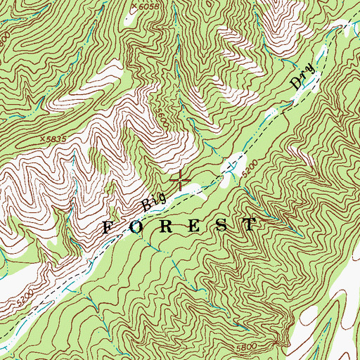 Topographic Map of Bighorn Tank, NM