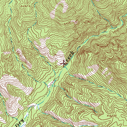 Topographic Map of Big Dry Box Spring, NM