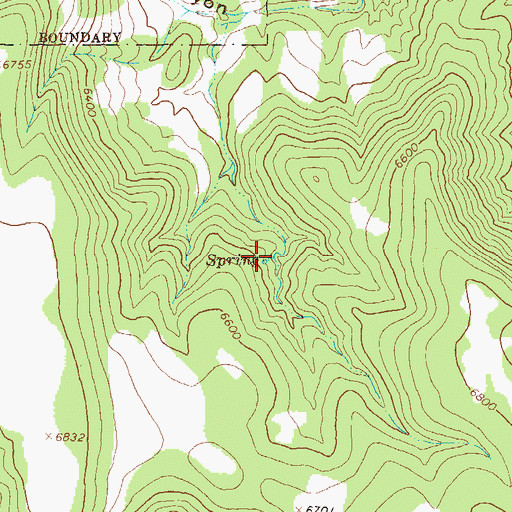 Topographic Map of Hidden Spring, NM
