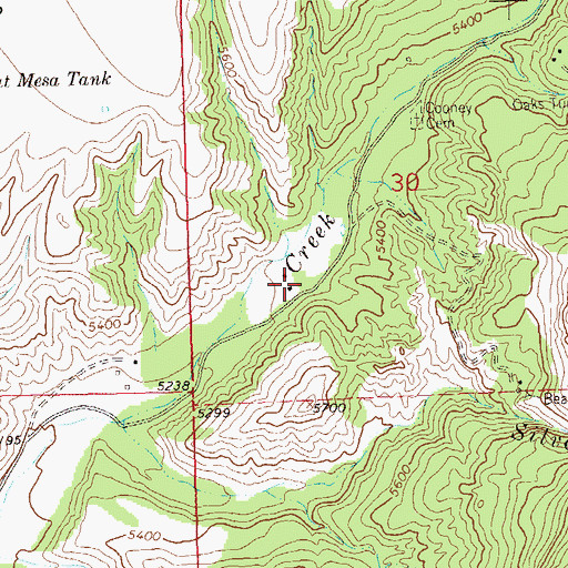 Topographic Map of Grove Ranch, NM