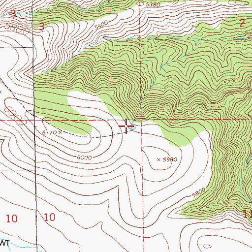 Topographic Map of Rock Tank, NM