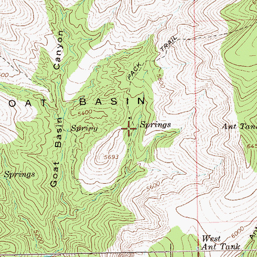 Topographic Map of Pasture Spring, NM