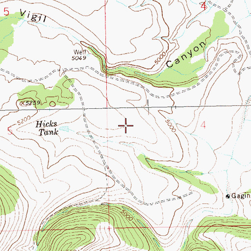 Topographic Map of River Pasture, NM