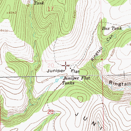 Topographic Map of Hudsons Cow Camp, NM
