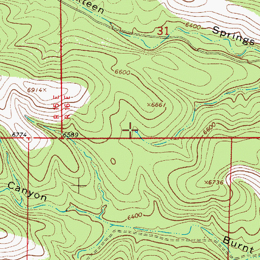 Topographic Map of Bridge Canyon Tank, NM