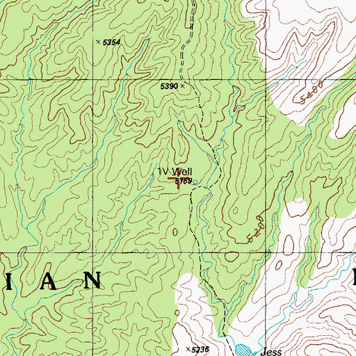 Topographic Map of One V Well, AZ