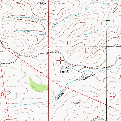 Topographic Map of Acrey Tank, NM