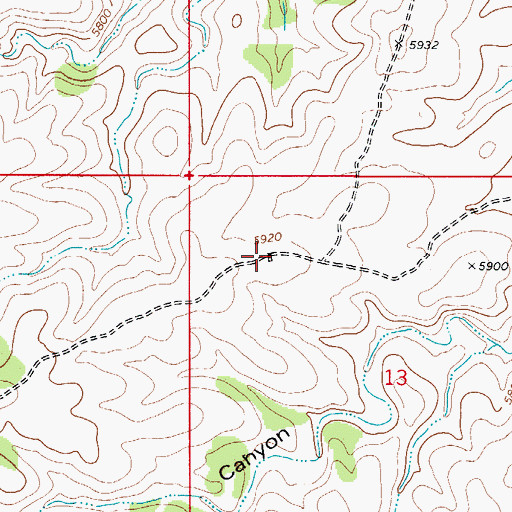 Topographic Map of Wildhorse Well, NM
