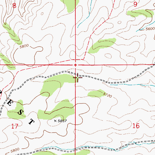 Topographic Map of Transmission Water Storage Tank, NM