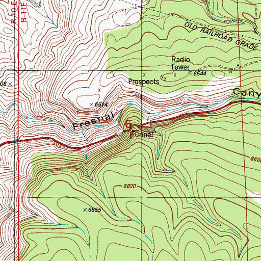 Topographic Map of Tunnel Vista, NM