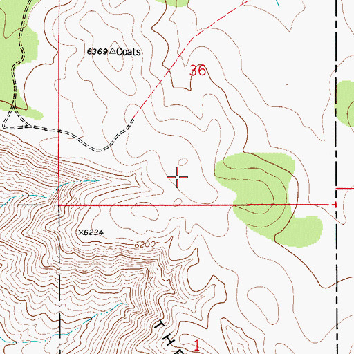 Topographic Map of Coats Water Storage Tank, NM