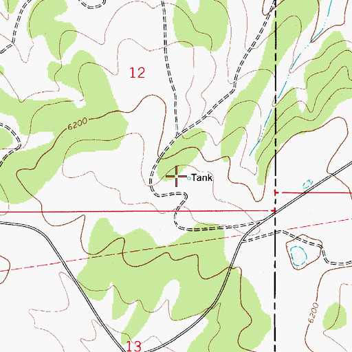 Topographic Map of Price Water Storage Tank, NM