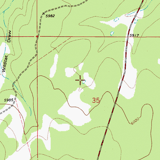 Topographic Map of Mail Box, NM