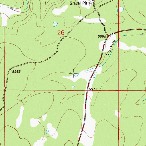 Topographic Map of Knee Deep, NM
