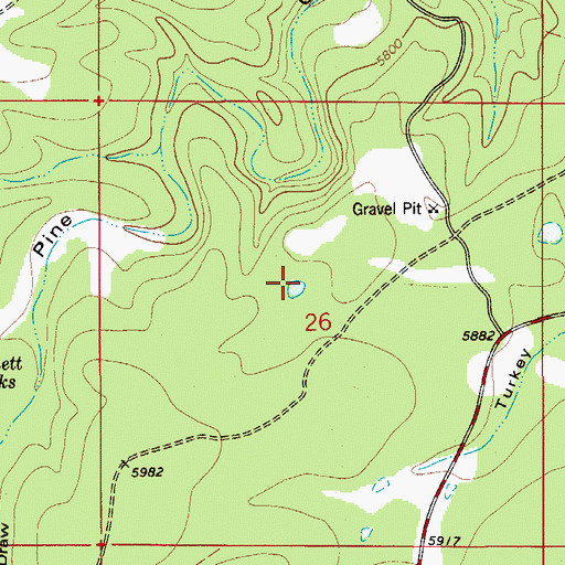 Topographic Map of Poor House, NM