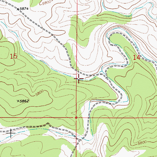 Topographic Map of Polk Tank, NM