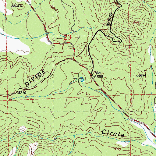 Topographic Map of Continental Tank, NM