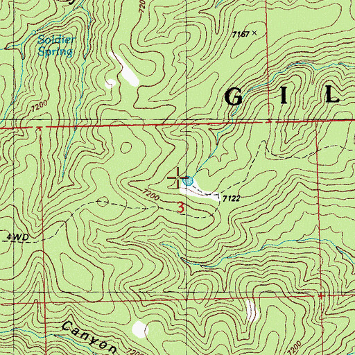 Topographic Map of Cottonwood Tank, NM