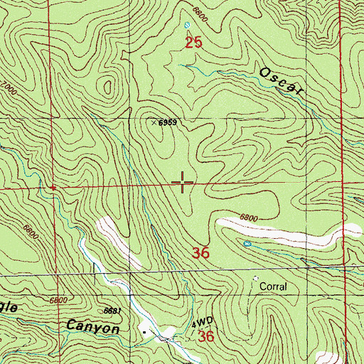 Topographic Map of Brushy Basin Tank, NM