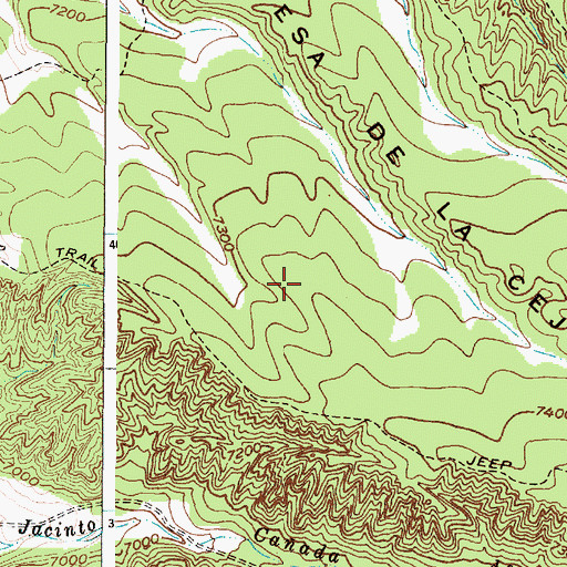Topographic Map of Cejeta West Trick Tank, NM