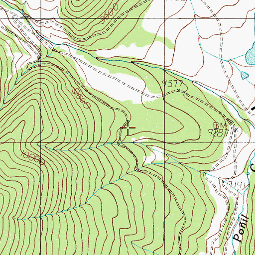 Topographic Map of Cimarron Campground, NM
