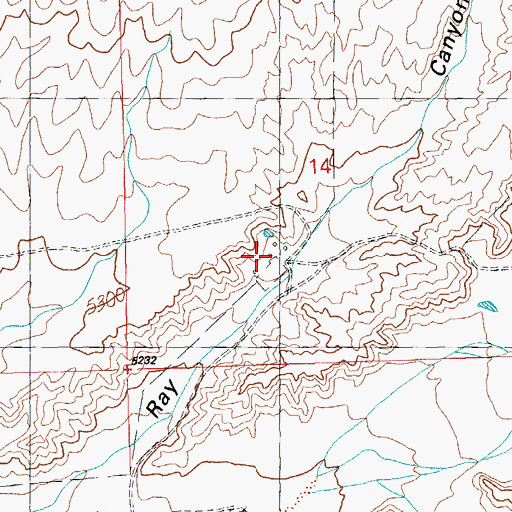 Topographic Map of Ray Ranch, NM