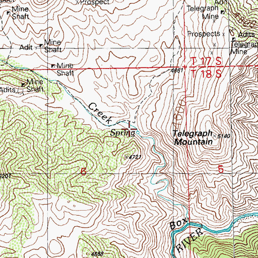 Topographic Map of Foxtail Spring, NM