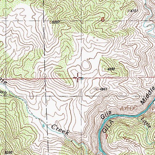 Topographic Map of Lower Slate Creek Tank, NM