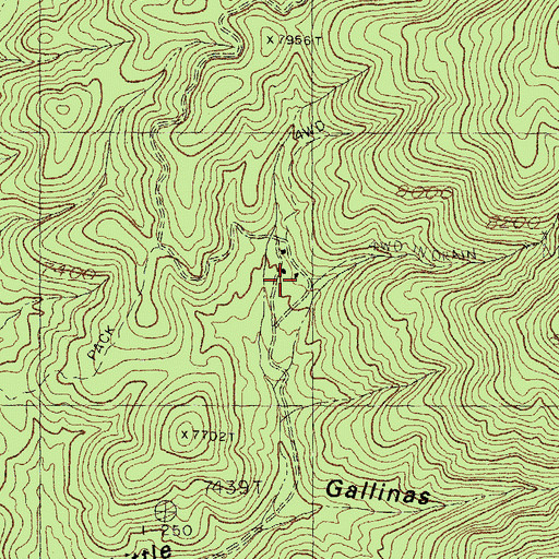 Topographic Map of Grandview Mine, NM