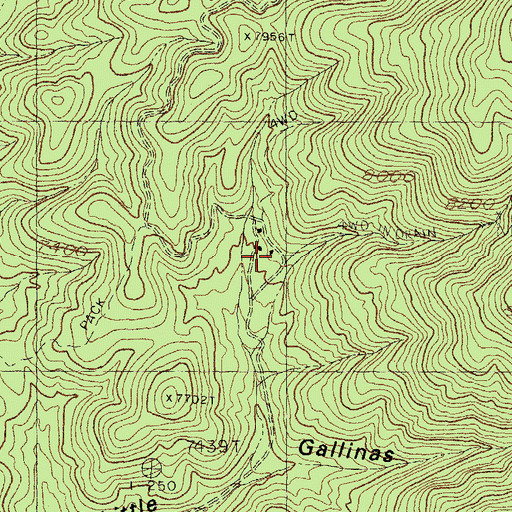 Topographic Map of Grandview Mine, NM