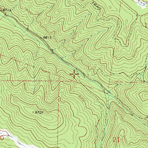 Topographic Map of Trampas Medio Campground, NM