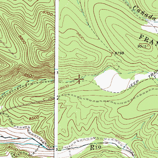 Topographic Map of Tafoya Ranch, NM