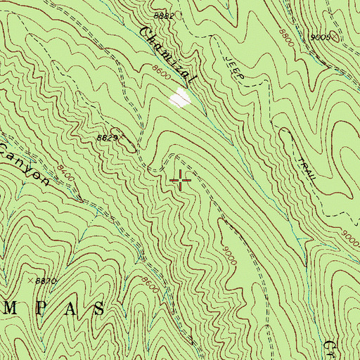 Topographic Map of Osha Ridge Trick Tank, NM