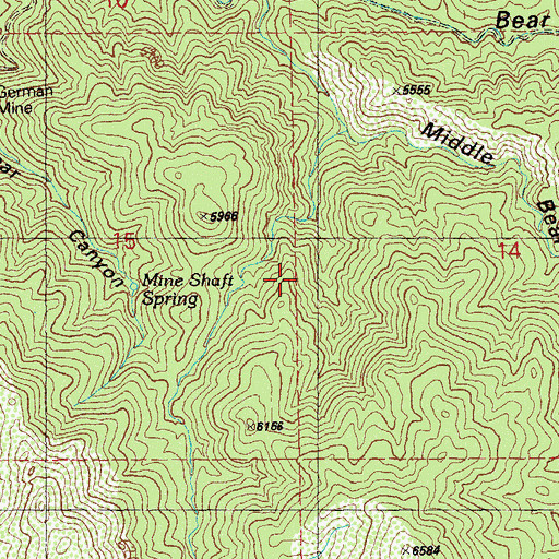 Topographic Map of Saddle Corral, NM