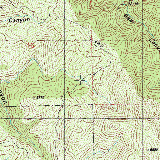 Topographic Map of Rough Canyon Tank, NM