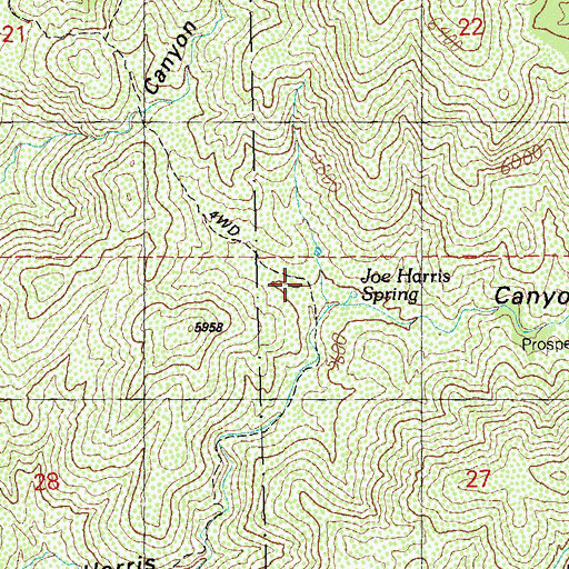Topographic Map of Joe Harris Corral, NM
