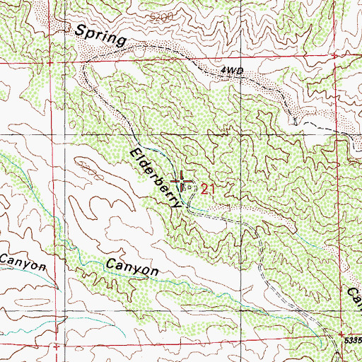 Topographic Map of Bar F Ranch, NM