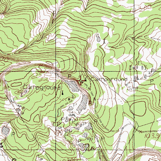 Topographic Map of Upper Lagunitas Campground, NM