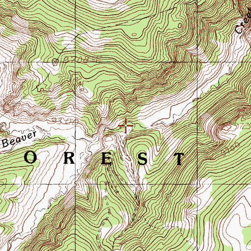 Topographic Map of Osha Canyon, NM