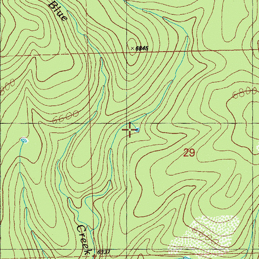 Topographic Map of Lower Blue Tank, NM