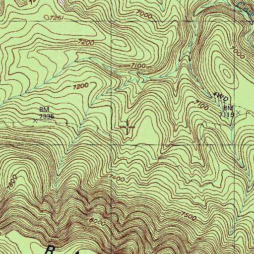 Topographic Map of Snow Creek Trail, NM