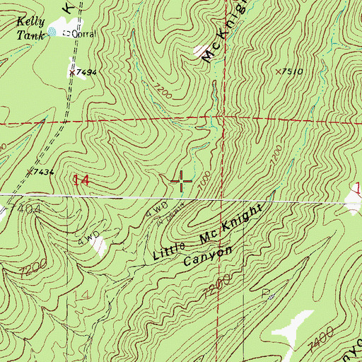 Topographic Map of Cabin Well, NM