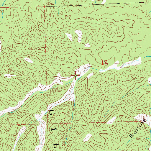 Topographic Map of Bathtub Canyon, NM