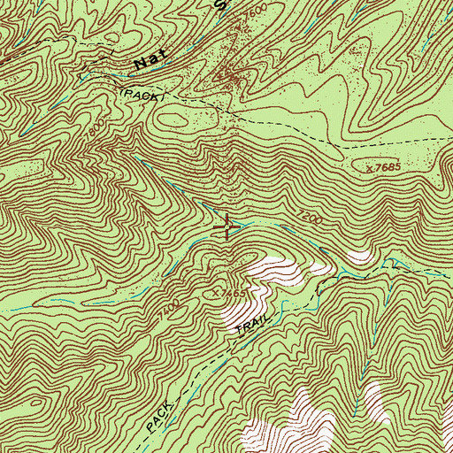 Topographic Map of Gila Wilderness, NM