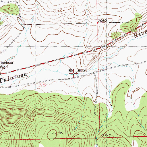 Topographic Map of GC Number Six Tank, NM
