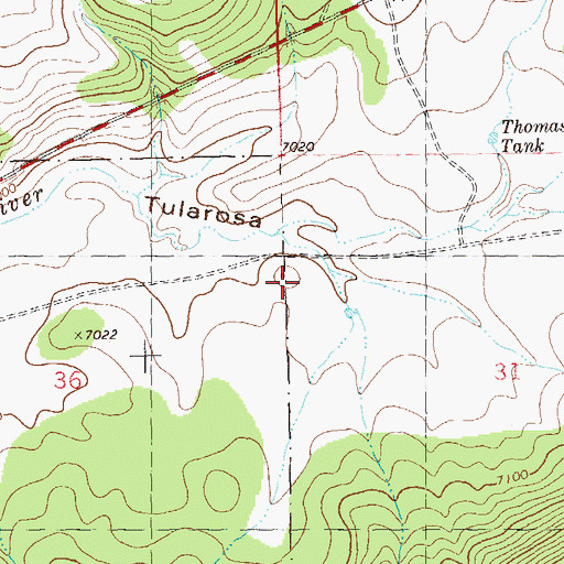 Topographic Map of Tularosa Shipping Corrals, NM