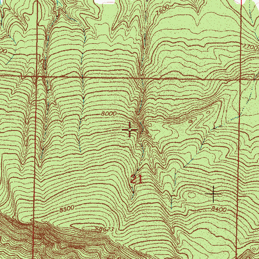 Topographic Map of Chavez SPring, NM
