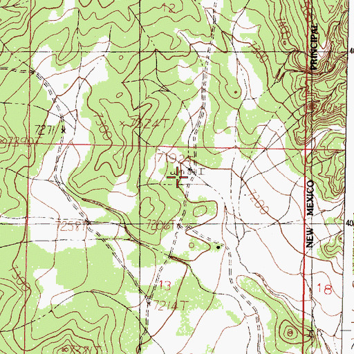 Topographic Map of Puerto Chiquito, NM